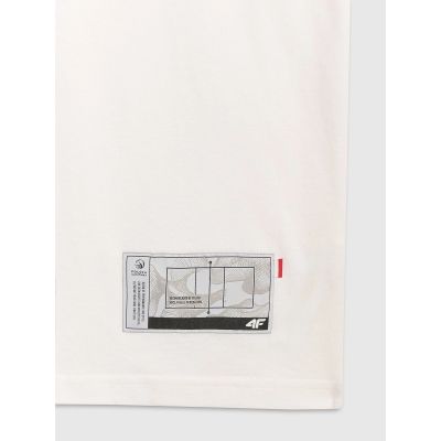 5. Men's regular t-shirt with volleyball print 4F 4FRAW25TTSHM3319-10S