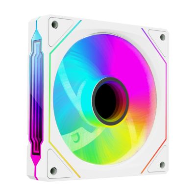 RAMPAGE 120 mm 1800 RPM Infinite Loop ARGB White PWM Case Fan