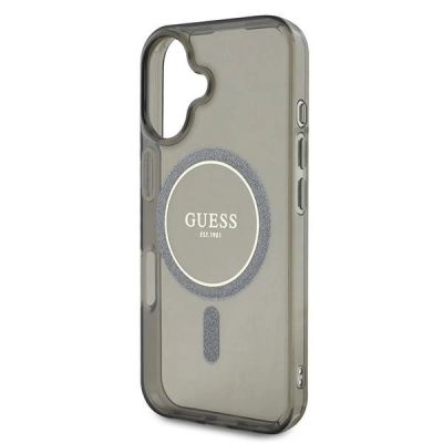 6. Guess IML Glitter Circle MagSafe case for iPhone 16 - black