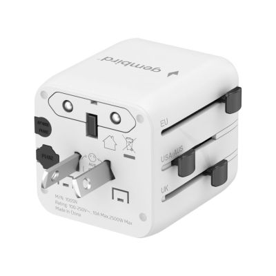 3. GEMBIRD UNIVERSAL TRAVEL ADAPTER WHITE