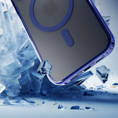 3. 3mk Frosty MagCase Blue Case for Apple iPhone 16 Pro Max - Transparent
