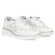 4. Women's leather openwork shoes, white Filippo DP6714