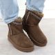 7. Women's brown suede snow boots Potocki 06303