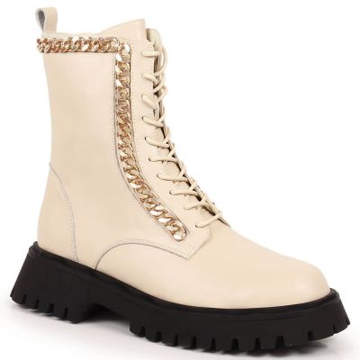 10. Artiker W HBH40 Insulated Leather Ankle Boots with Chain
