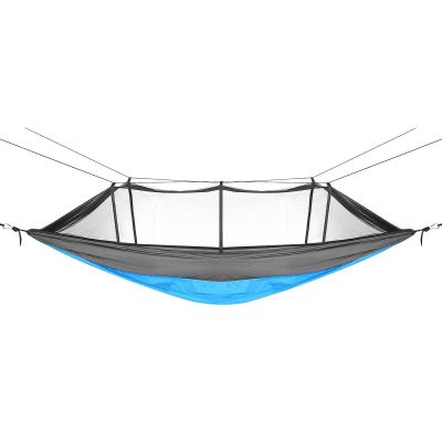 3. TOURIST HAMMOCK FOR 2 PEOPLE 270X140CM WITH MOSQUITO NET BLUE