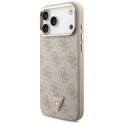 2. Guess 4G Triangle Logo MagSafe Case for iPhone 17 Pro Max / 18 Pro Max - Rose Gold