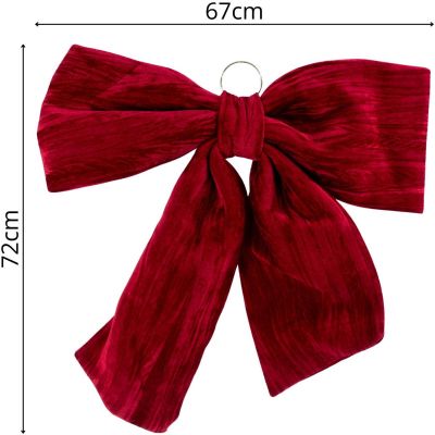 14. DECORATIVE BURGUNDY BOW 67x72x9CM MICA