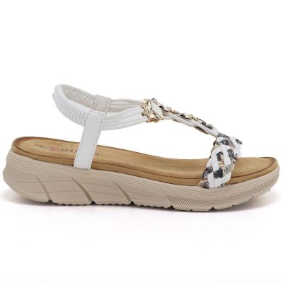 Women's white wedge sandals Artiker 58C0013