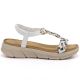 Women's white wedge sandals Artiker 58C0013