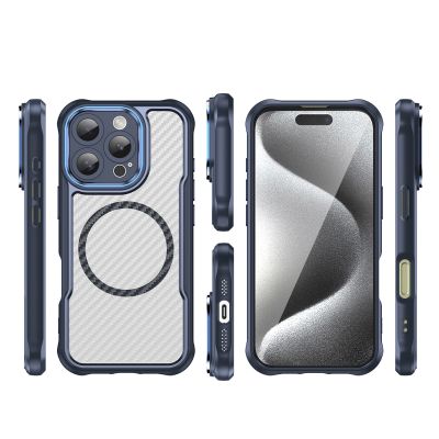 3. Leading Series MagSafe Silicone Case for iPhone 16 Pro Max - Blue