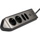 13. Brennenstuhl table socket 1 pc silver, protective contact 1 pc.