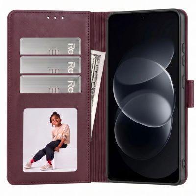 2. Tech-Protect Wallet case for Xiaomi Redmi Note 17 Pro Max 5G - burgundy