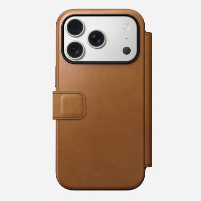 4. Nomad Modern Leather Folio Cell Phone Case 16 cm (6.3") Tan/Light Brown