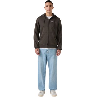 5. Men’s Champion Hooded Full Zip Sweatshirt, brown, 221794 GS509