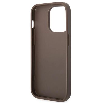 7. Guess GUHCP14LG4GLBR iPhone 14 Pro 6.1" brown/brown hard case 4G Stripe Collection