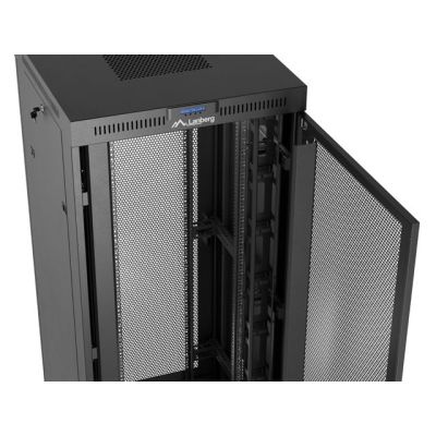 8. Lanberg 19" 37U 800X800 black floor-standing rack cabinet with perforated doors (Flat Pack)