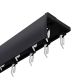 KOWALSKI 150 CM BLACK DOUBLE ALUMINIUM CEILING TRACK WITH COVER AND GLIDERS WITH CURTAIN HOOKS