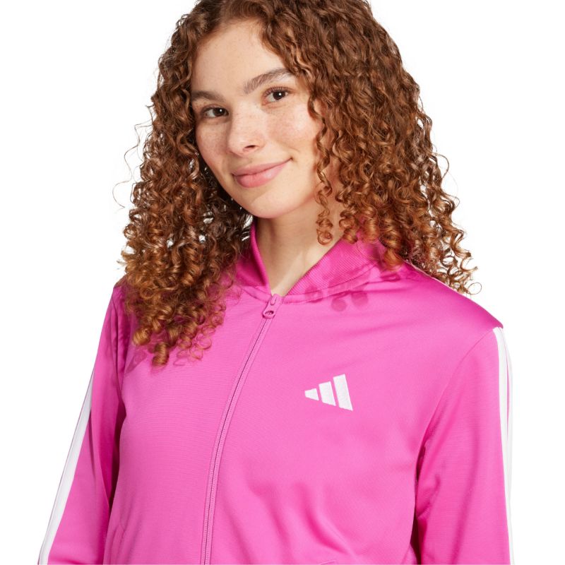 7. Women's adidas Essentials 3-Stripes Tracksuit Pink JD5436