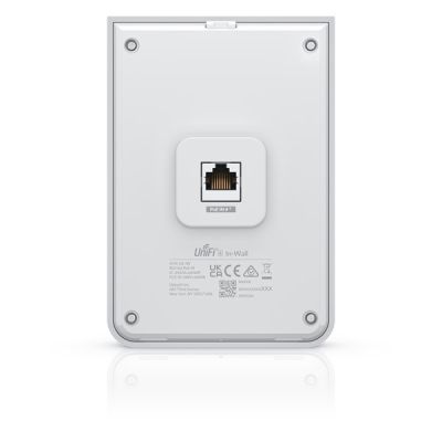 6. Access Point Wi-Fi 6 Ubiquiti UniFi U6 In-Wall 2.4GHz(2x2)/5GHz(4x4)/6GHz(–) PoE+/PoE 4x1G 1x2.5G