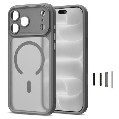 2. Tech-Protect MagPeak MagSafe CC Case for iPhone 18 Pro / 17 Pro – Matte Grey