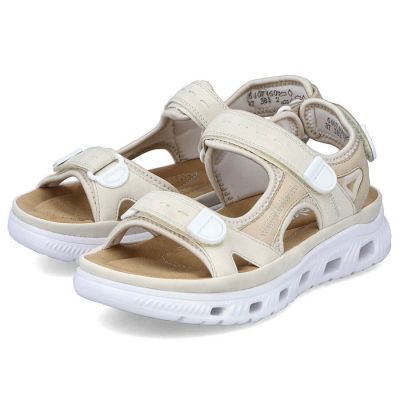 14. Rieker W RKR691 comfortable velcro sandals beige