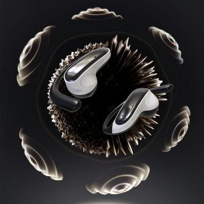 4. Dudao U17Z Bluetooth 5.3 OWS Headphones with Ear Hooks - Black