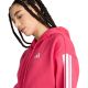 4. Women's adidas Essentials 3-Stripes Full-Zip Fleece Hoodie Pink KF6272