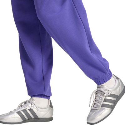 5. adidas Essentials Linear French Terry Cuffed Women's Pants Purple KF8363