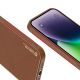 8. Dux Ducis Yolo iPhone 14 Plus case elegant brown faux leather cover