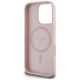 7. Guess Grained Hot Stamp Peony Triangle Logo MagSafe iPhone 16 Pro Case - Pink