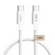 Tech-Protect Ultraboost Lite USB-C / USB-C 60W / 3A 50 cm Cable - White