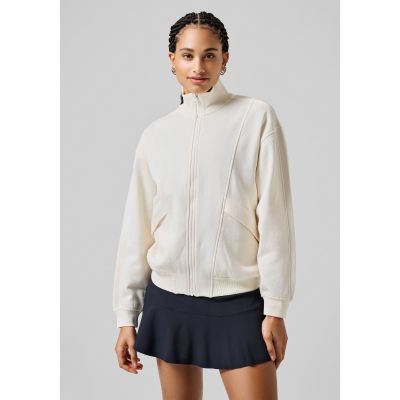 7. CASALL Comfy Full Zip Sweater white