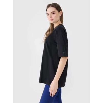 5. Women's oversize plain T-shirt 4F 4FRSS25TTSHF2694-20S