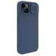6. Nillkin CamShield Silky Silicone Case iPhone 14 Plus Case with Camera Protector Blue