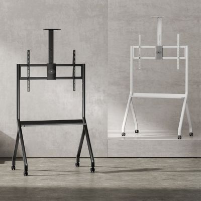 22. MACLEAN TV STAND / TROLLEY, CAMERA SHELF, ON WHEELS, 55-100", MAX. LOAD 120KG/10KG SHELF, MAX. VESA 900X600 MC-114