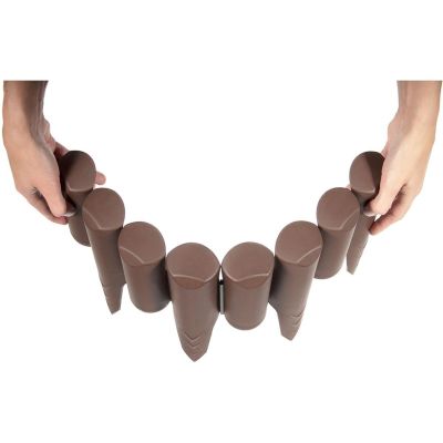 6. GARDEN PALISADE LAWN EDGE 250CM IPBO BROWN