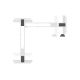 33. Desk frame with electric height adjustment for tabletops up to 200 cm, L-shaped, white