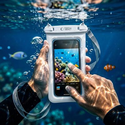 9. Tech-Protect UWC7 6.9" Waterproof Case - White