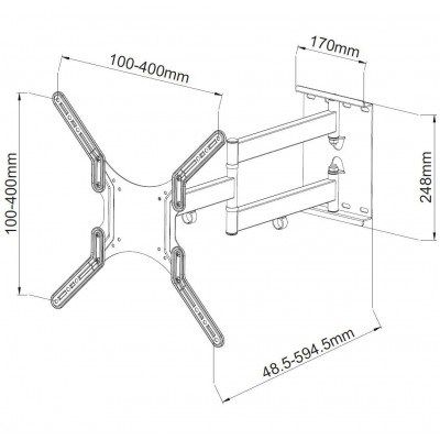 17. TECHLY TV WALL MOUNT LED/LCD 23-55 INCHES 45KG
