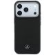 3. Mercedes Leather Semi Wrap Wood Effect MagSafe Case for iPhone 17 Pro Max - Black