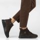 6. Women's leather suede ankle boots on a dark brown platform Filippo DBT4215