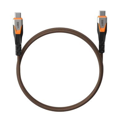 10. UAG SRGE - USB-C - USB-C cable, USB 3.2 Gen2 240W/20Gbps, 75 cm (black/orange)