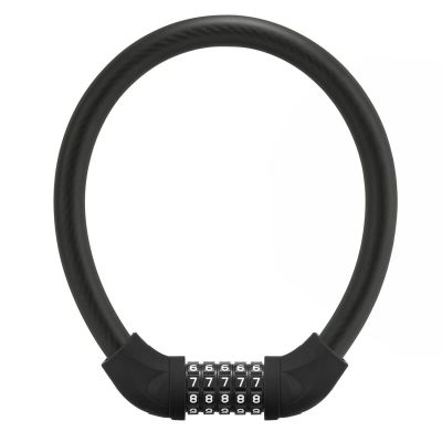Rockbros RKS870-BK bicycle lock with code, steel cable, 85 cm - black