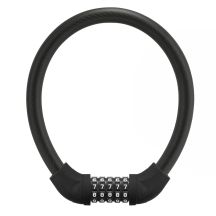 Rockbros RKS870-BK bicycle lock with code, steel cable, 85 cm - black