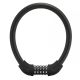 Rockbros RKS870-BK bicycle lock with code, steel cable, 85 cm - black