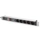 7. Digitus Power strip with aluminum profile and switch, surge protection, integrated mains filter, 5 sockets with contacts