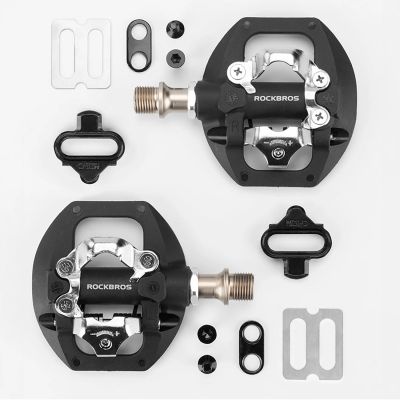 13. Rockbros M108 Nylon Half-Lock Double-Sided Bicycle Pedals - Black