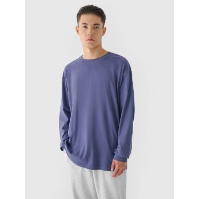 Men's oversize longsleeve with print 4F 4FRAW24TLONM507-32S