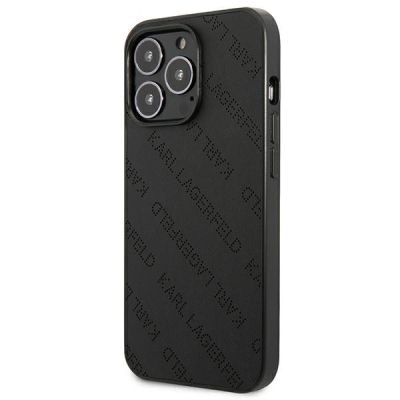 2. Karl Lagerfeld Perforated Allover iPhone 13 Pro Max 6.7" Case - Black