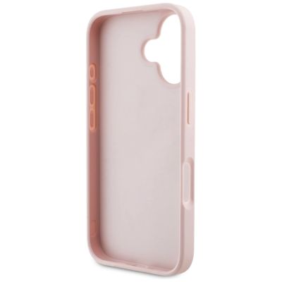 7. Guess Grained Roses Big 4G logo iPhone 16 case - pink